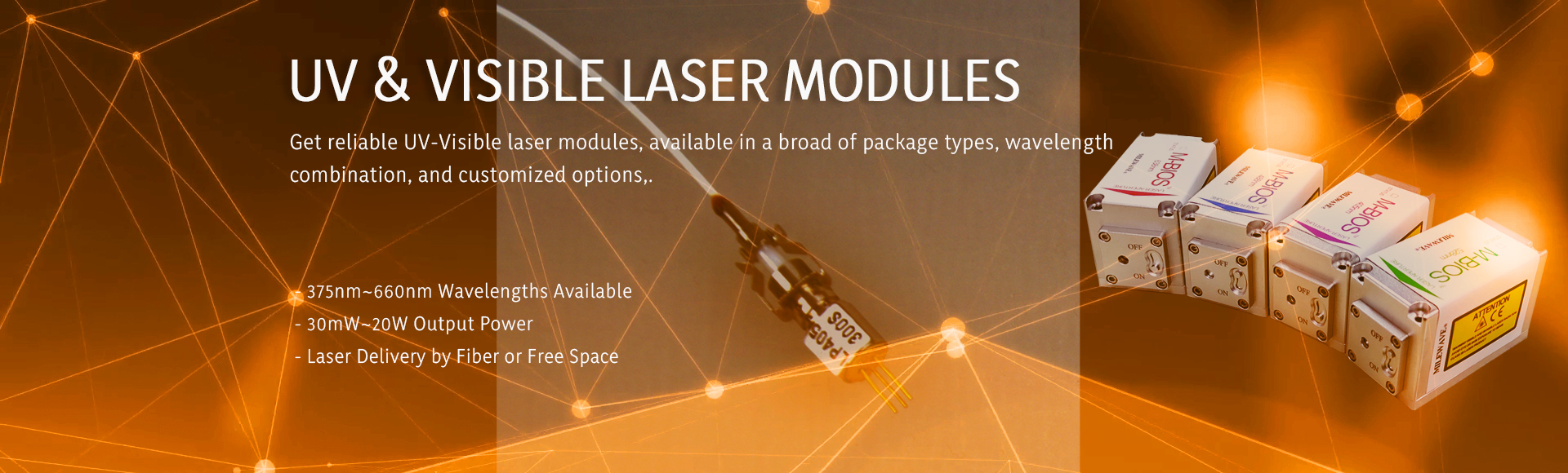 UV & Visible laser modules